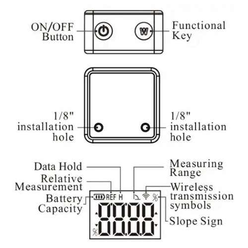 Digital Angle Gauge Magnetic Protractor Inclinometer Level Angle Finder Angle Level Box 2