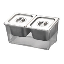 (2 compartments, 33x20.2x18cm) Chilled Condiment Caddies Organizer Multi Compartments Jams And