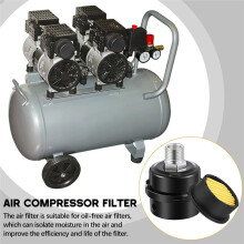 4 Air Compressor Silencer, 1/2inch Air Compressor Intake Filter Silence and 20mm Filter Noise Muffler Replacement Parts