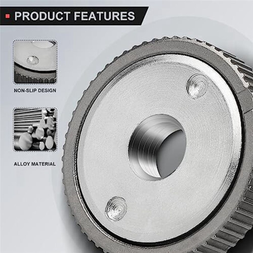 2PCS Angle Grinder Pressure Plate, M14 Quick Release Angle Grinder Clamping Flange Nut-Silver 2