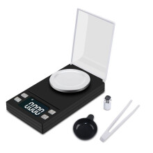 Balance Numérique Haute Précision 0.001 Balance de Poche Bijoux Grammes D'Or Balance Poids pour Laboratoire D'Herbes Médicinales 50g