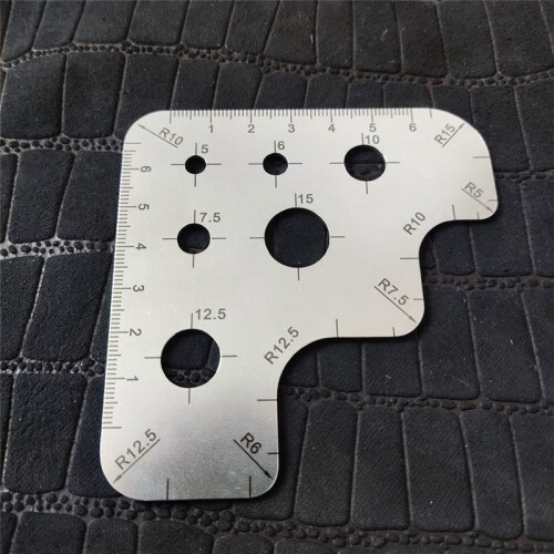 Leather Cutting Angle Ruler Scale Ruler Tool Ruler R Gauge Stainless Steel Round Ruler Arc Ruler Angle Ruler 1