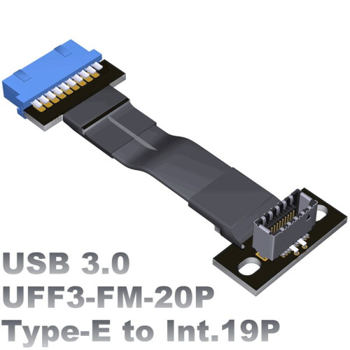 USB3.0 Intern Header Till USB 3.1Typ C Frontpanel Typ E Honadapter 20pin 19pin Converter för PC Moderkort Riser