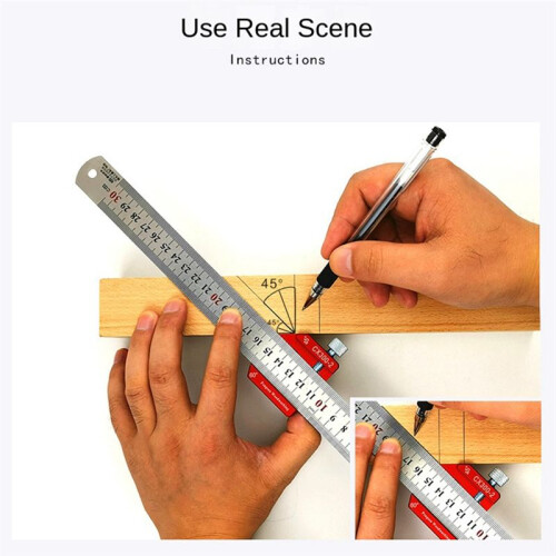 Carpentry Ruler Measuring Tool Marking Angle Ruler Woodworking Measuring Tool Woodworking Ruler 2
