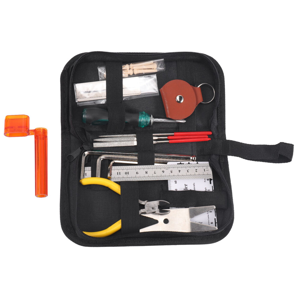 26 Pcs Guitar Repairing Maintenance Tool Kit, Guitar Care Cleaning Tool Kit For Guitar Ukulele Bass Mandolin Banjo 4714250169511