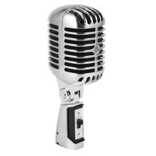 Microphone Filaire Vintage Classique Professionnel Bobine Mobile Dynamique De Bonne Qualité Mic Ktv À L'Ancienne Métal Vocal De Luxe Mike