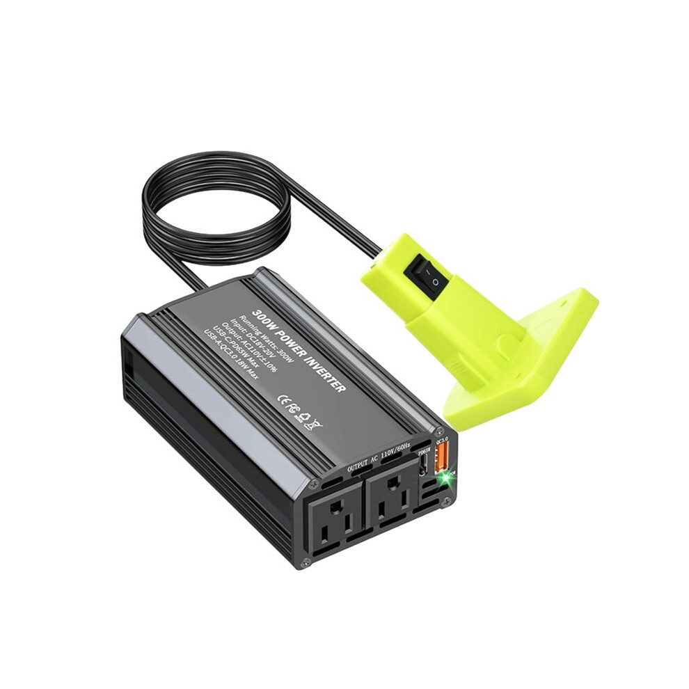 300W Car Power Inverter For Li-Ion Battery Outdoor Inverter Type-C Pd65w Usb A 18W Power Station Generator 4712654896910