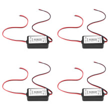4X 12V Auto Achteruitrijcamera Gelijkrichter Relais Condensator Filter Connector voor Achteruitrijcamera Anti-Interferentie Ballast