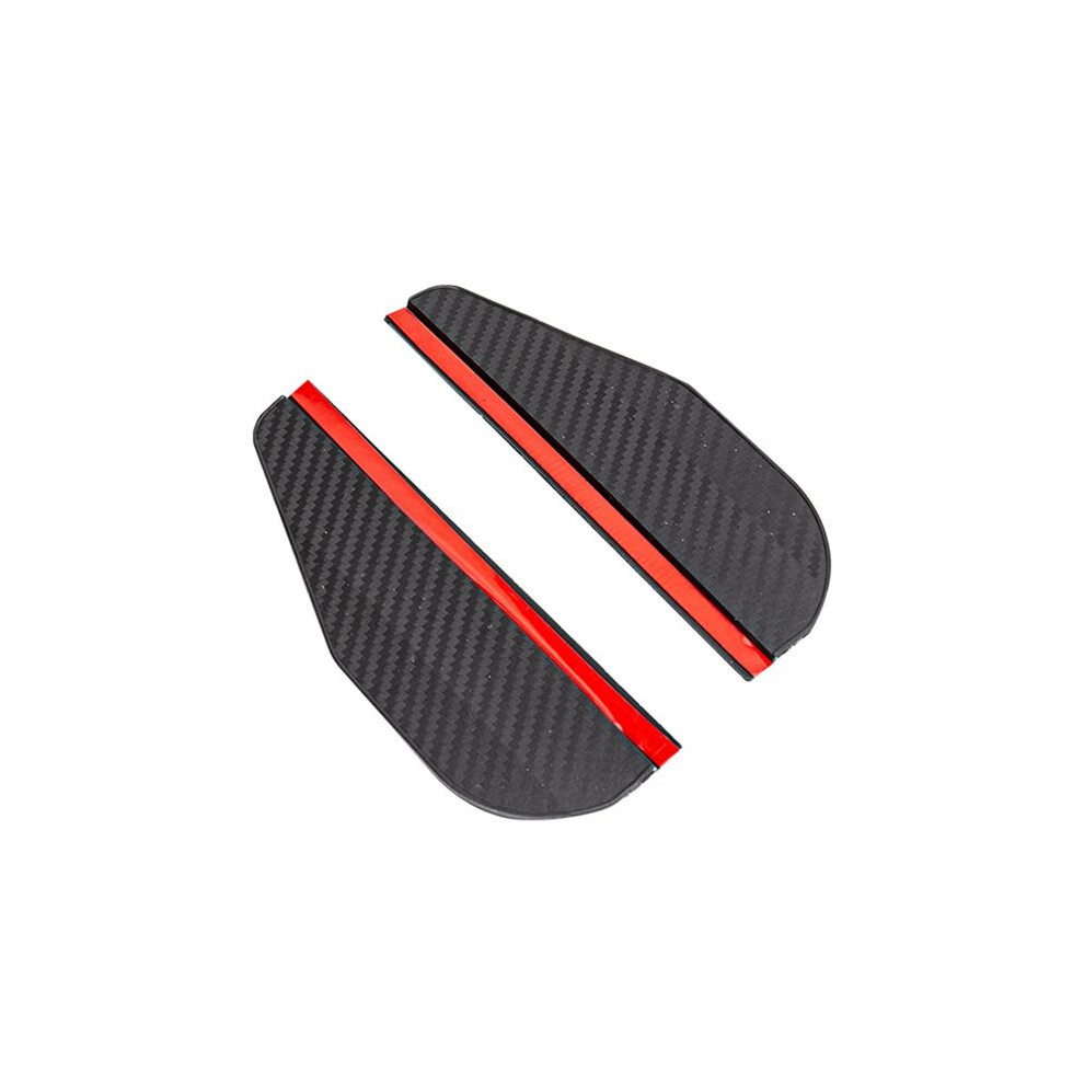 1 Pair Car Pvc Carbon Fiber Rain Shield Rear View Mirror Rain Eyebrow Adhesive For Rear View Mirror Car Rain Shield 6031075315588