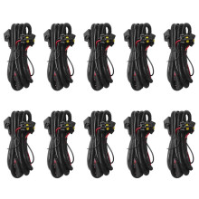10Pcs Car Fog Light Relay Harness H11 880 Relay Adapter Extension Cable 40A Led Light and Halogen Fog Light Connector