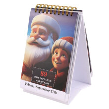 100 Day Christmas Countdown Calendar Each Page Has A Different Pattern Merry Christmas Decor for Home 2024 Kids Gifts