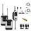 Sistema Microfonico Wireless UHF Microfono Lavalier e Indossabile A Doppia Testa per Eventi, Discorsi e Registrazioni B 1