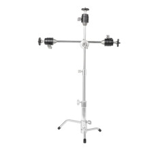 Treppiede MiniC-Stand Regolabile da 5 Pollici, Supporto Universale Multifunzionale per Lampada per Luci di Trasmissione In Diretta