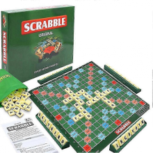 Das originale Scrabble-Partyspiel: Stapel-Kreuzworträtsel-Brettspiel für Familienspaß und Denksportaufgabe
