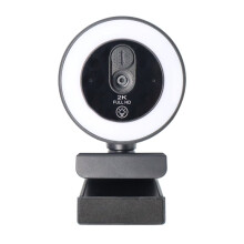 2k Webcam with Fill Light 2k Autofocus USB Camera with Microphone Rotatable Webcam for Streaming Video Conferencing