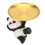 Harz-Statue Dekotablett, Panda, 16x14x13 cm 16