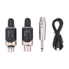 Neuer Kabelloser UHF-Mikrofonadapter, XLR-Sender und -Empfängerkonverter, Kabelloses Mikrofon, Wiederaufladbar, für Live-Interviews/Studio