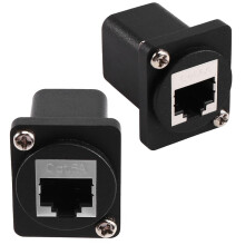 2 Stuks Ethernet GigE RJ45 Cat 6A EtherCON Feedthru Modulaire Paneelconnector voor Switchcraft EH-Serie Neutrik NE8FDX-P6