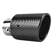 LED Muffler Carbon Fiber Exhaust Muffler Pipe Tip 63-65mm Inlet Luminous Tail Throat Auto Modified Stainless Tail Throat