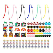 156 Pcs Beadable Bookmarks Back to School Supplies Bookmarks DIY Beaded Bookmark for Student Teacher Book
