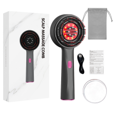 Electric Scalp Massage Comb - Portable Rechargeable Massager Brush for Home Use