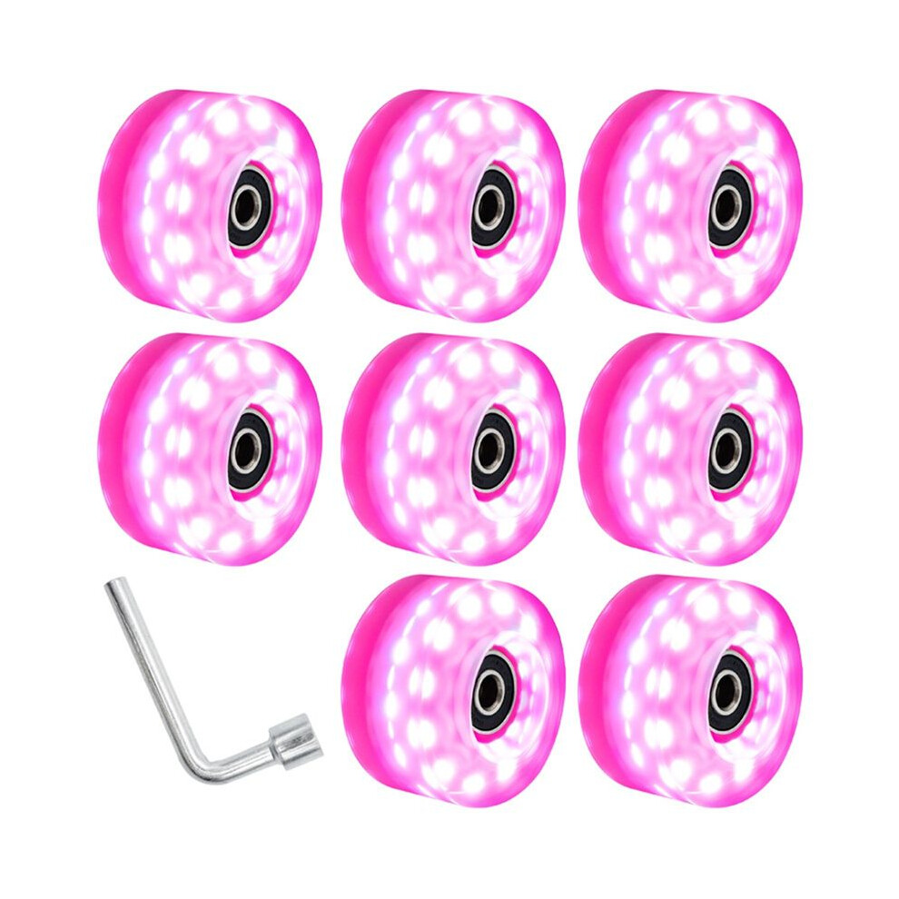 Roller Skate Wheels With Wrench Outdoor Light High Flash Six Light Double Row Roller Skates Shining Wheels 4711816232474