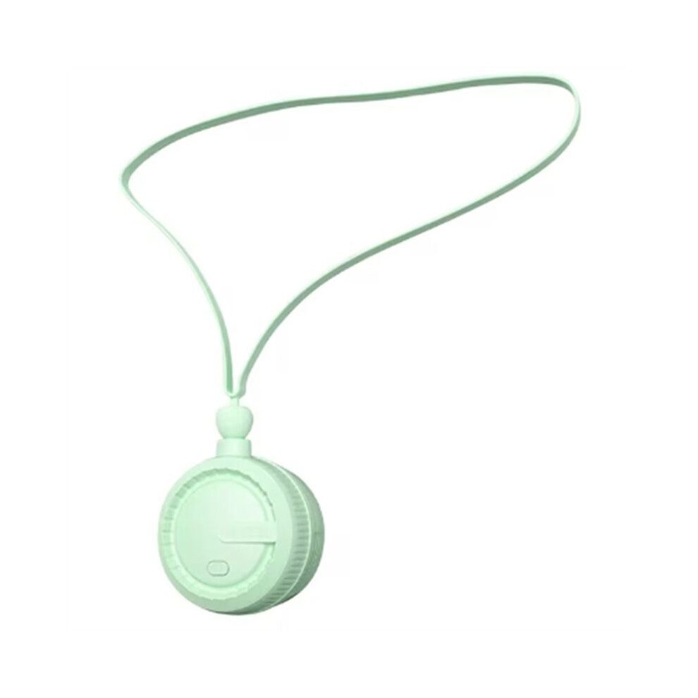 Portable Neck Fan Bladeless Neck Fan 3 Speeds Usb Charging Wearable Fan Adjustable 360 Degree Rotating Green 6033609215531