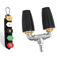 Dual Turbo Nozzle Pressure Washer, 360 Rotating Twin Turbo, 4000 PSI, 4-6 GPM with Quick Connector