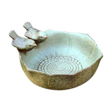 Ceramic Birth Baths Garden Decor Birth Feeder Ceramic Aquarium Retro Finish Bird Feeder