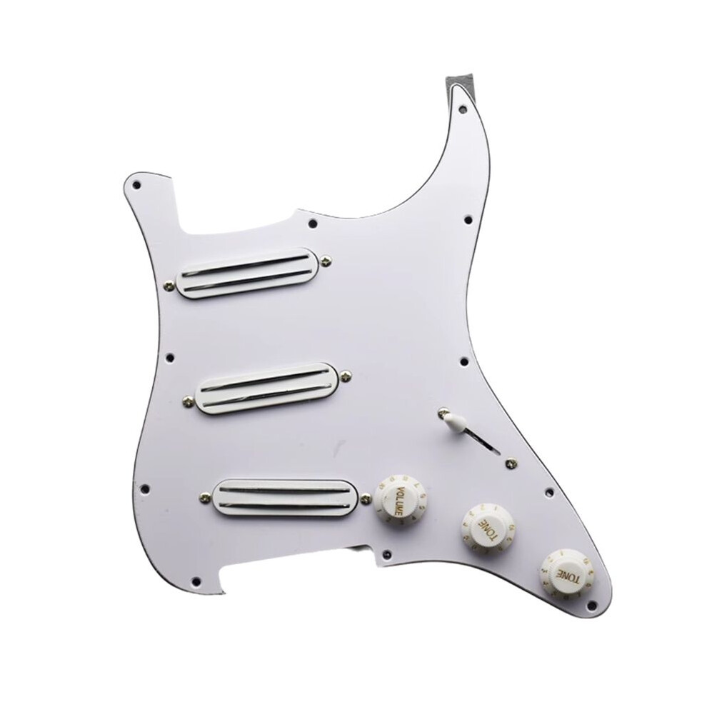 Prewired Sss Pickguard Kit For St Guitar Dual Hot Rail Humbucker Pickups Pickguard Scratchplate Assembly 4711414774345