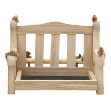 Outdoor Wooden Bird Feeder Automatic Hanging Chair Feeder Balcony Villa Garden Bird Feeder Feeder