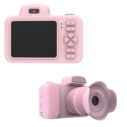 Câmera Digital 1080P com Flash, Foto, Vídeo,  Câmera, Tela de 2,0 Polegadas, Câmera Digital com Zoom para Criança, Rosa