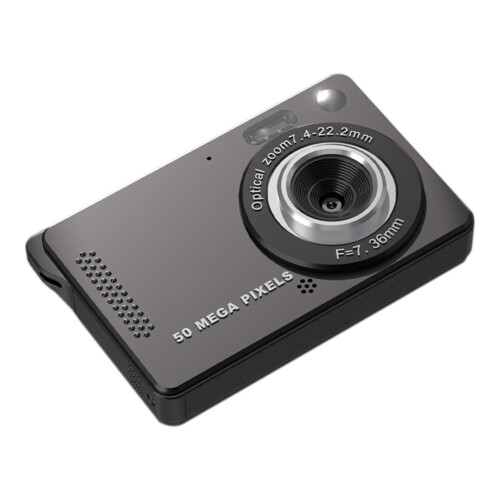 M08 Digital Camera Ccd Small Camera for Students Small Portable Retro Campus Card Machine Black Without 32G Memory Card