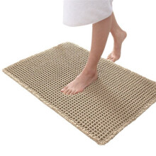 Waffle Carpet Bathroom Entrance Absorbent Floor Mat Waffle Door Mat Bathroom Non-Slip Foot Mat Khaki