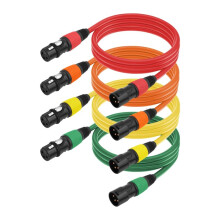 Kable XLR Kabel Mikrofonowy XLR Męski na Żeński z 3-Pinowym, Zrównoważonym, Ekranowanym Przedłużaczem Mikrofonu 4 Szt.