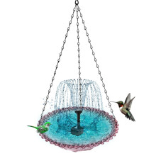 Hanging Bird Bath with Solar Fountain Solar Bird Bath Fountains Hanging Bird Baths for Outdoors