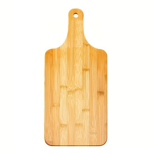 Bambu Skärbräda med Handtag Trä Bambu Serveringsbräda Kök Skärbrädor för Pizza Grönsaker Kött B 1
