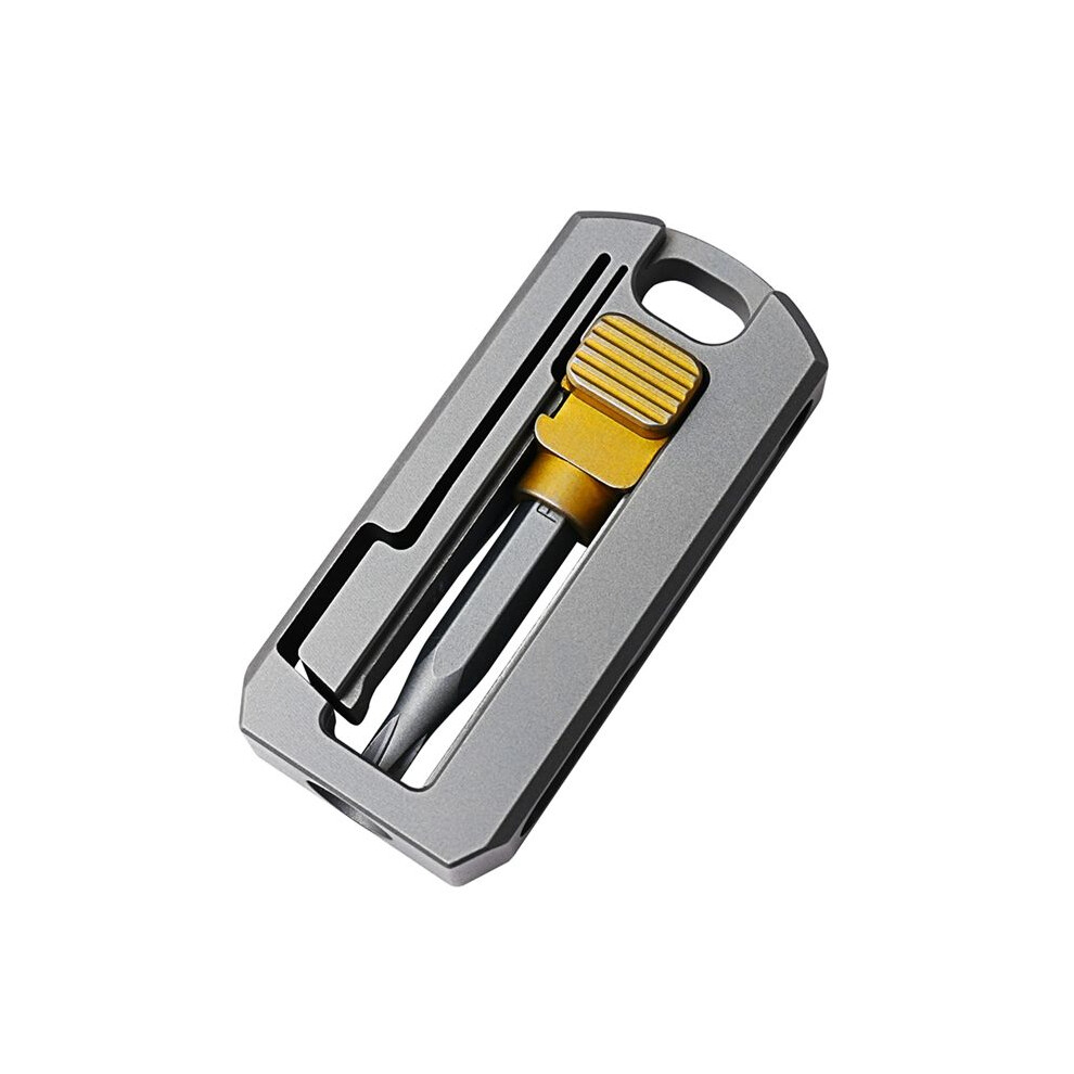 Titanium Alloy Screwdriver Magnetic Small Maintenance Combination Multifunctional Portable Outdoor Edc Tools 4712661789014