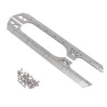 2 StüCke Metall Seiten Schweller Umgebend für 1/10 RC Crawler Auto Axial SCX10 90046 AXI03007 YK4102 313Mm Rad Stand
