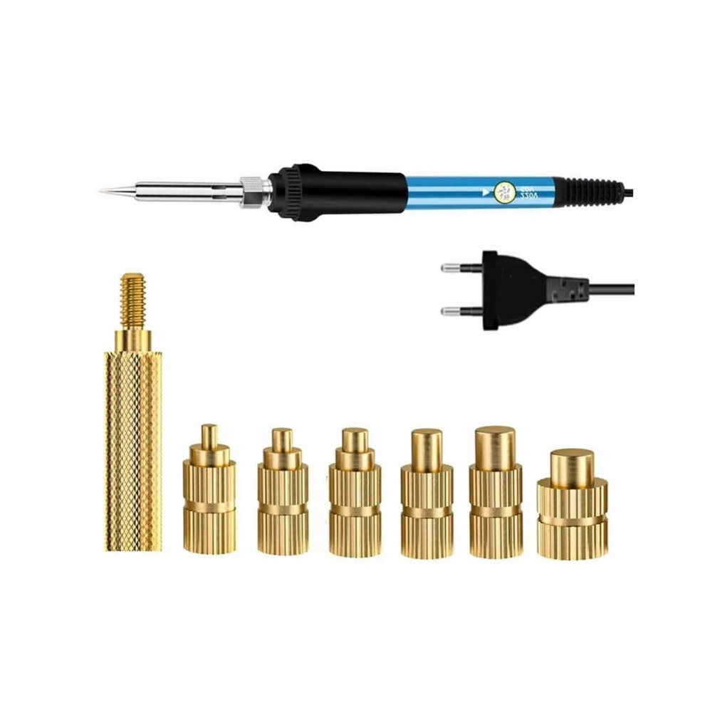 Heat Set Insert Soldering Iron Tip M2-M6 Hot Melt Inset Nut Brass Embedded Thread Insertion Kit For Plastic Eu Plug 6031193678718