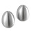 2 Pieces Stainless Steel Pepper Shaker Egg Shaped Salt Shaker Set Kitchen Tool 1