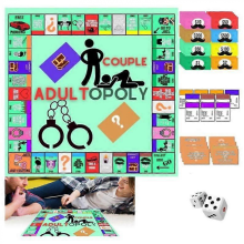 Adultopoly-Brettspiel, Pärchenspiel für Erwachsene, Schlafzimmerspiel für Paare, Beziehungskartenspiel