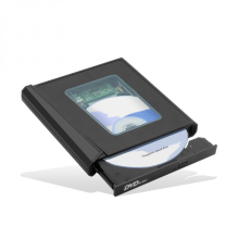 2025 LightScribe Function externe cd/dvd-drive, slank ontwerp met aluminiumlegering voor duurzaamheid en een stijlvolle uitstraling.