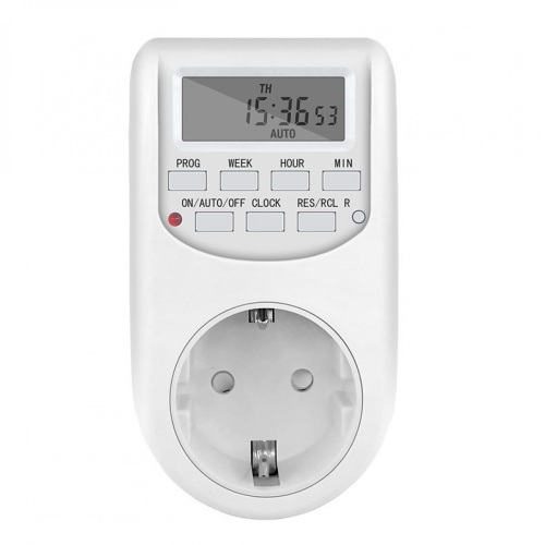 EU Plug Timer Switch Digital Power Socket Energy Saving Adjustable Kitchen Timer Outlet Programmable