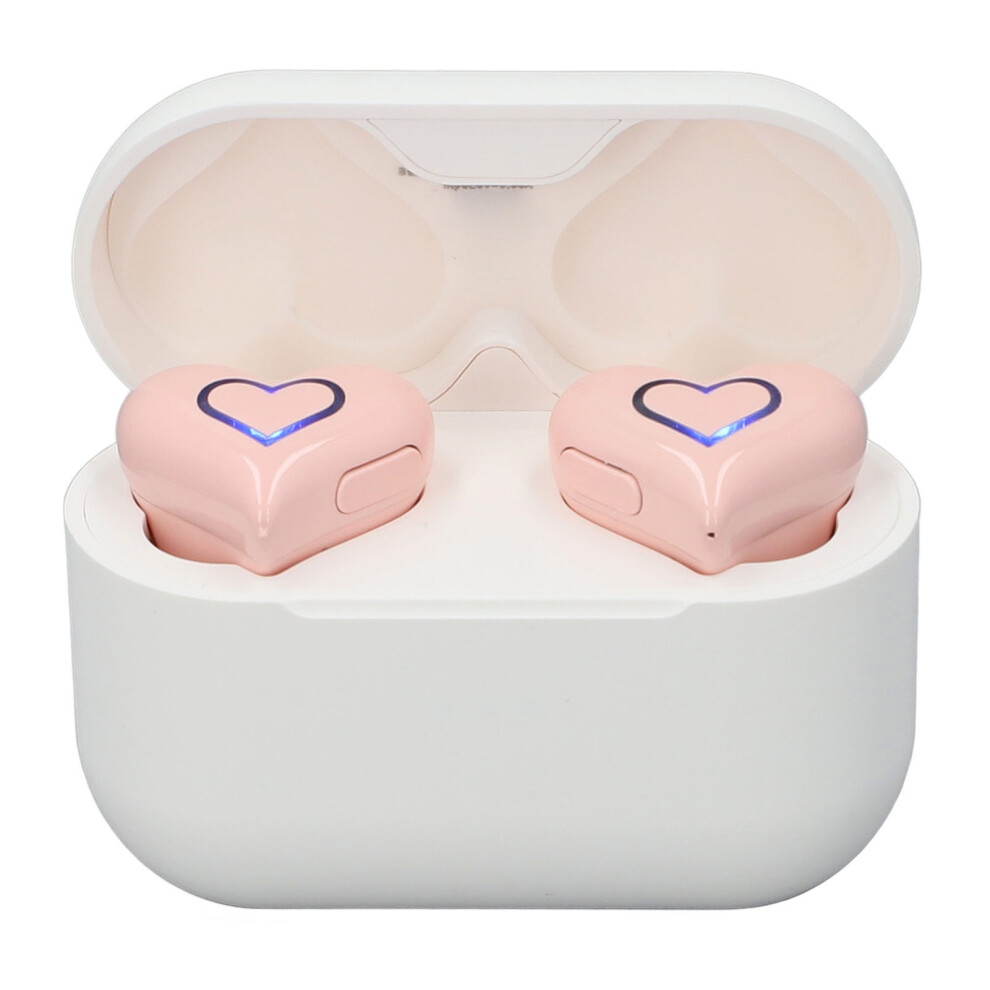 Heart-Shaped Wireless Earbuds, Bluetooth 5.3, 20H, Gradient Pink 6911385991927