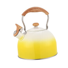 (yellow, 19x23cm) Durable Hiking Kettle Whistling Outdoor Beautifully Made Stovetop