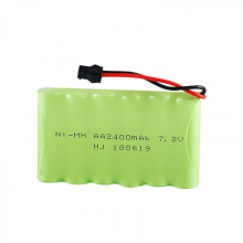 Rechargeable Battery 7.2v 2400mah Ni-mh Aa With Sm-2p 2pin Plug And Usb Charger Cable Compatible With Rc Truck Vehicles WG
