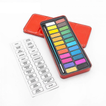 24 Colors Watercolour Paint Block Set Travel Artist Watercolour Paint