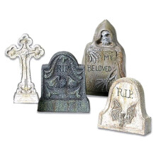 Harz-Grabsteine, Ornamente, Village Collections, Grabsteine-Figuren-Set, Mehrere GrößEn, Mehrfarbig