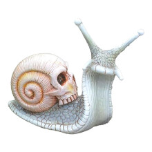 Lumaca con Teschio di Halloween, Scultura con Teschio, Decorazioni per Casa Artigianato nel Resina Decorazione da Giardino All'Aperto Scultura D'Arte